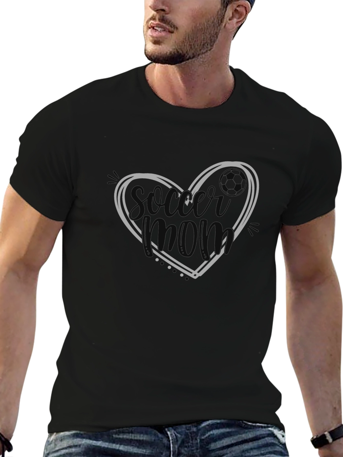 Soccer Mom Heart Graphic T-Shirt