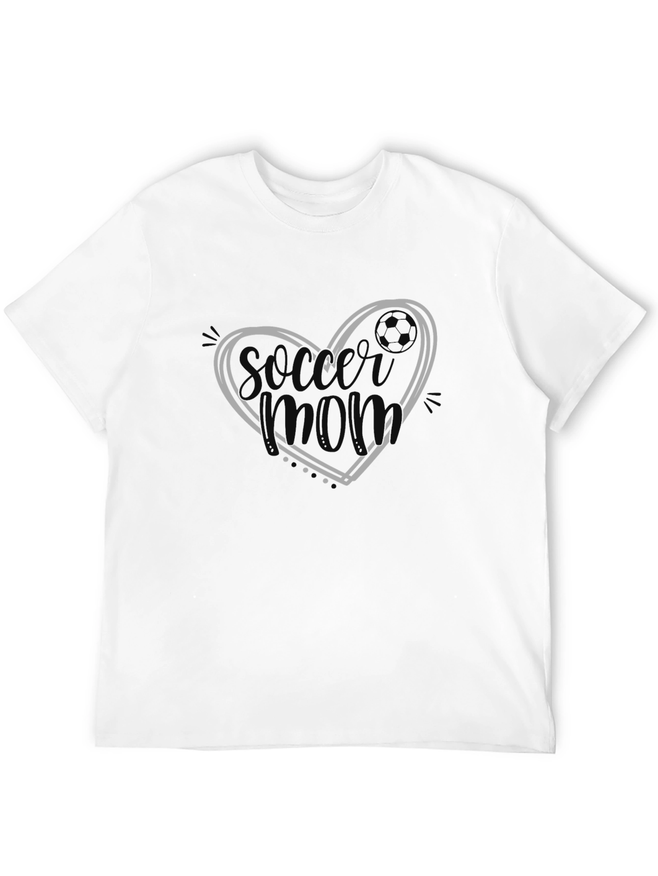 Soccer Mom Heart Graphic T-Shirt