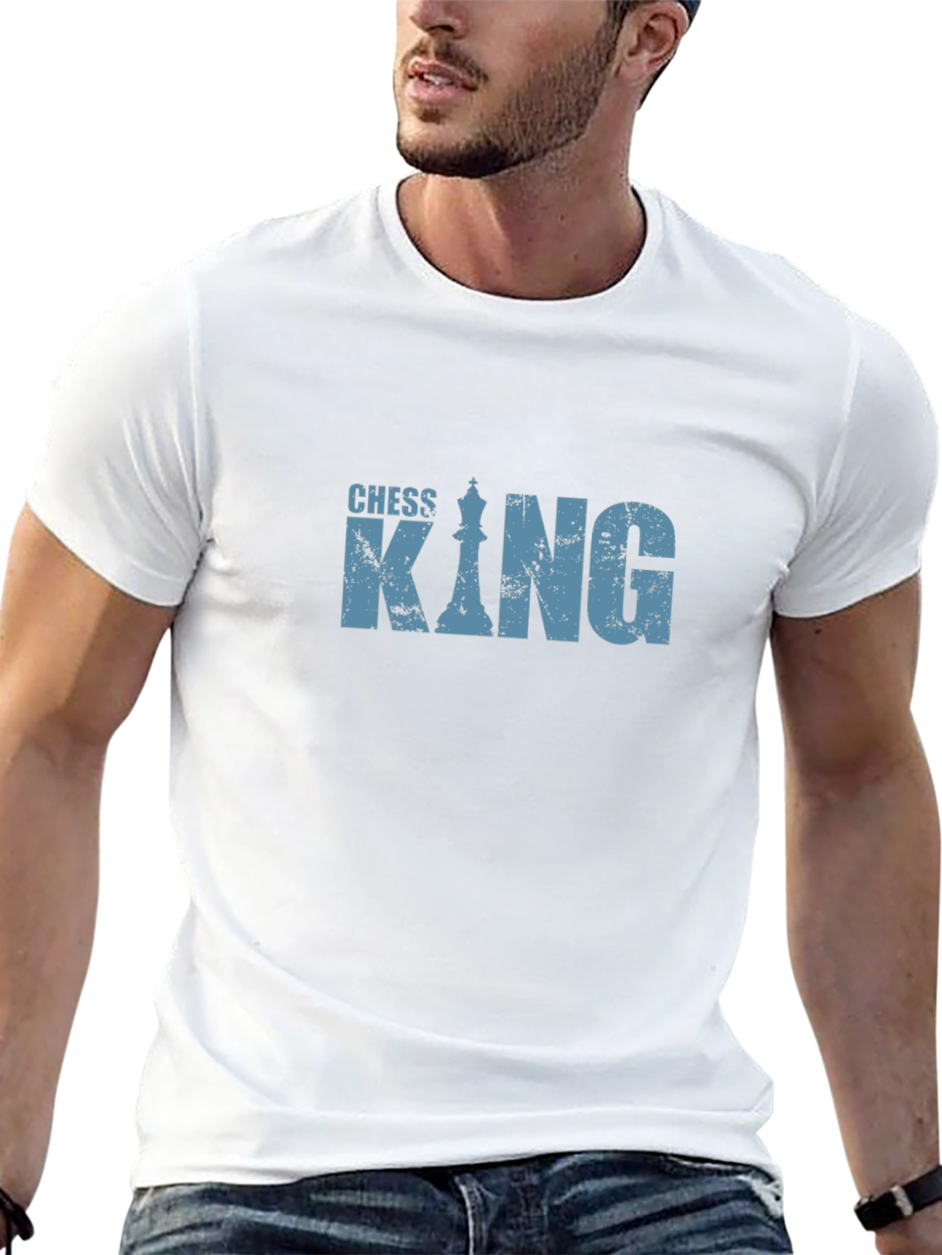 Chess King Graphic T-Shirt - Black Cotton Tee