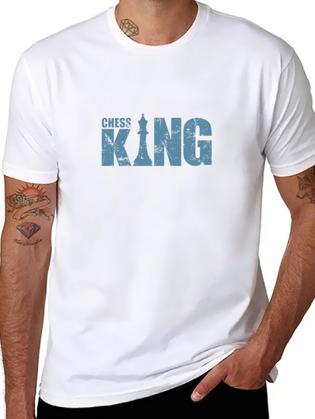 Chess King Graphic T-Shirt - Black Cotton Tee
