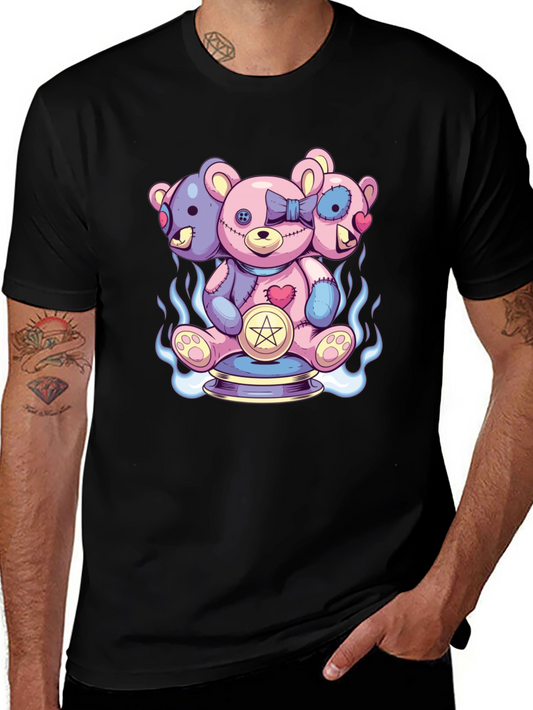 Three-Headed Teddy Bear Graphic Tee