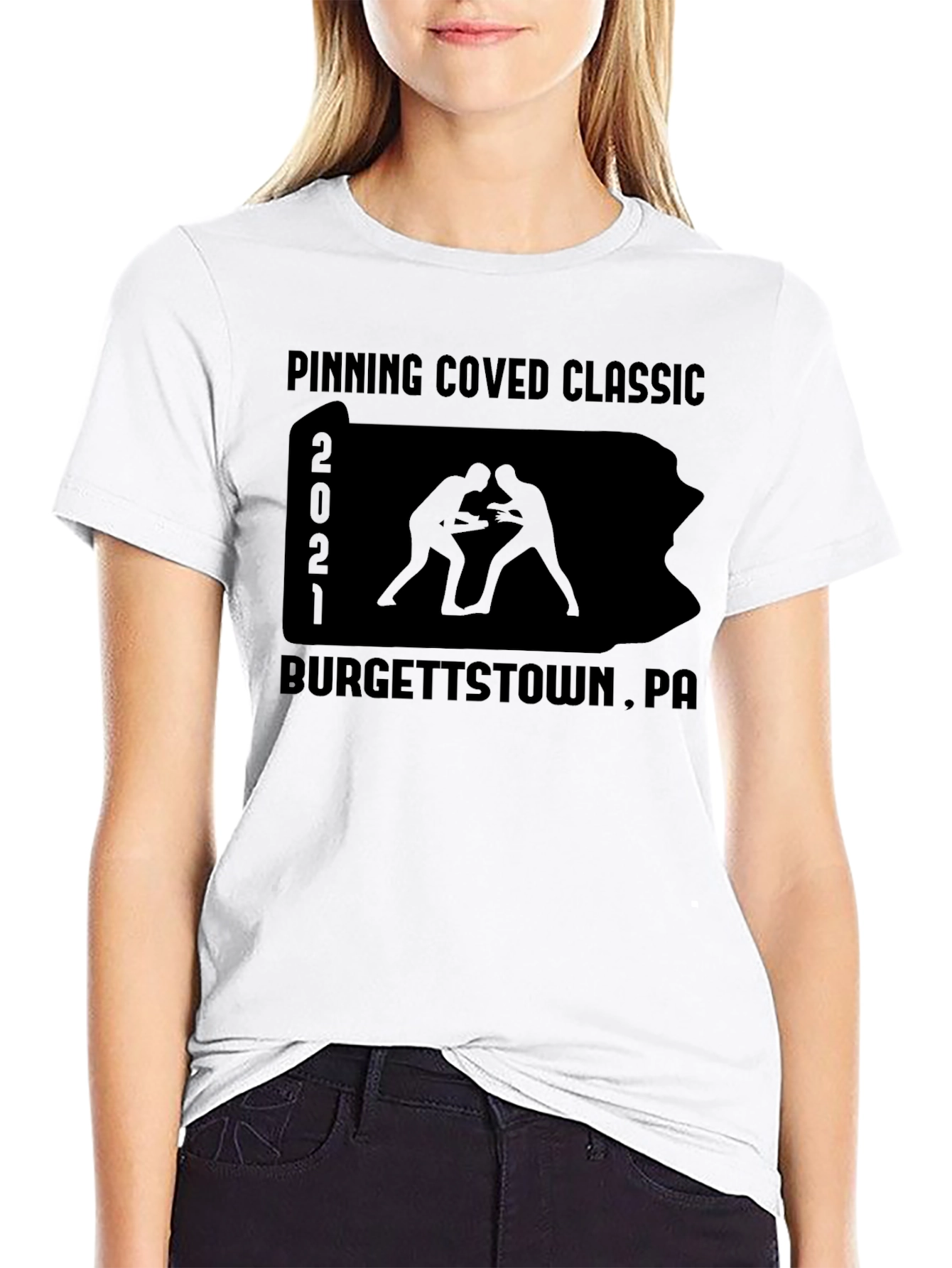 Pinning Coved Classic Wrestling T-Shirt