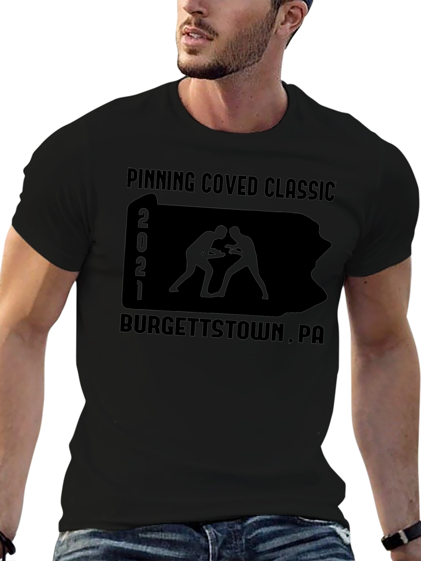 Pinning Coved Classic Wrestling T-Shirt