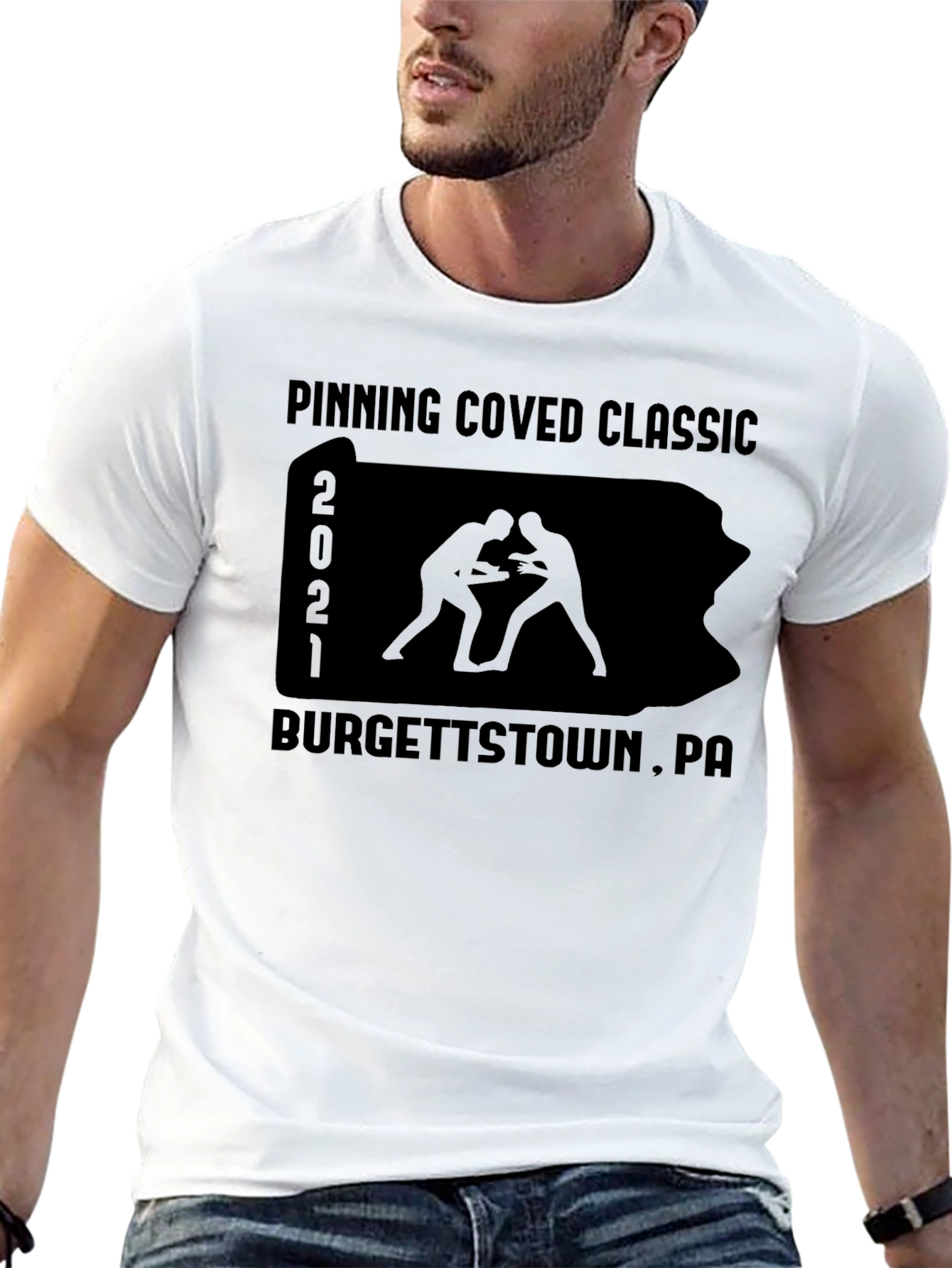 Pinning Coved Classic Wrestling T-Shirt