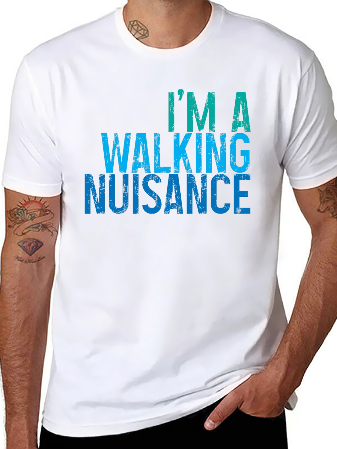 Walking Nuisance Graphic Tee - Mens Black T-Shirt