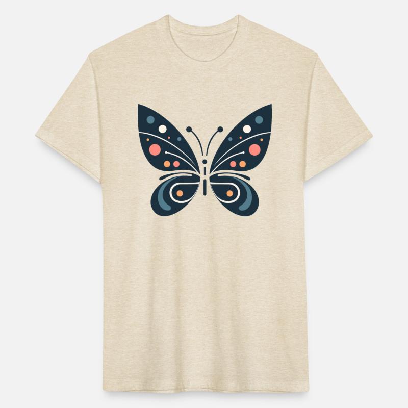 Nature Harmony: Dark Blue Butterfly Abstract