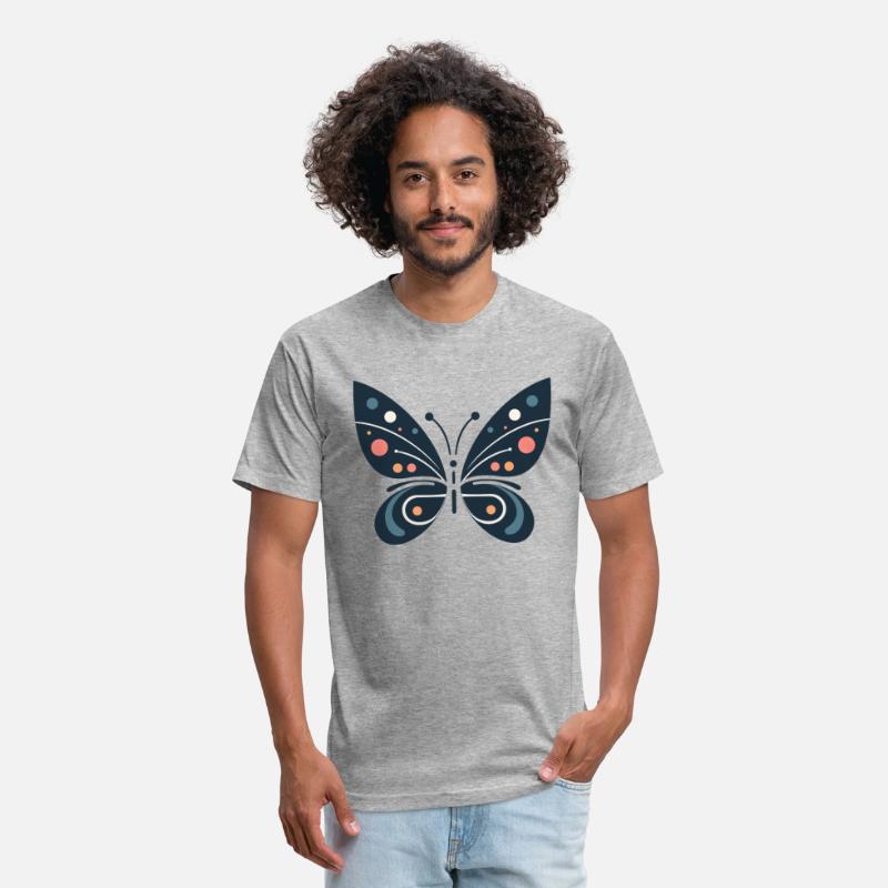 Nature Harmony: Dark Blue Butterfly Abstract