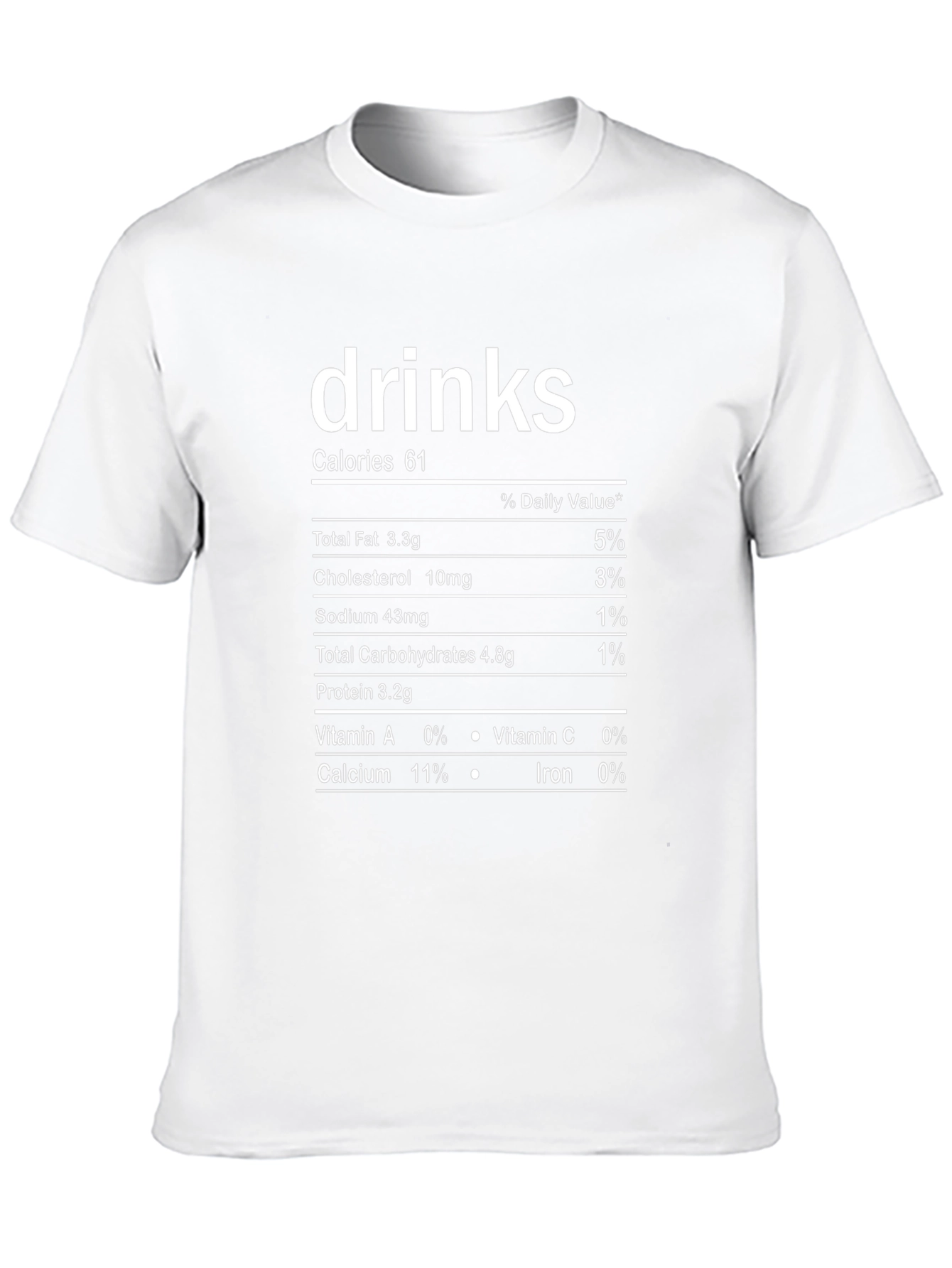 Drinks Nutrition Facts T-Shirt