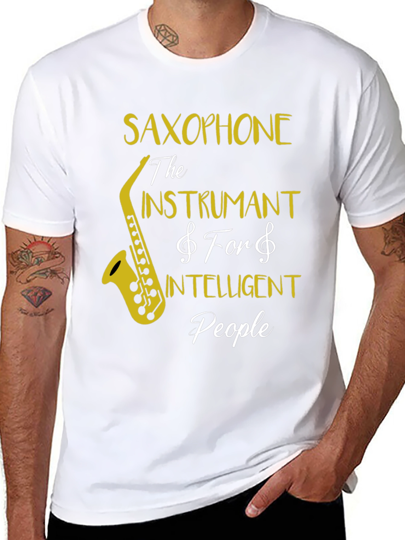 Saxophone Intelligent People T-Shirt - Music Lover Tee