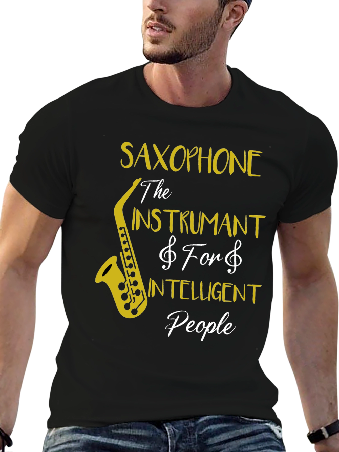 Saxophone Intelligent People T-Shirt - Music Lover Tee