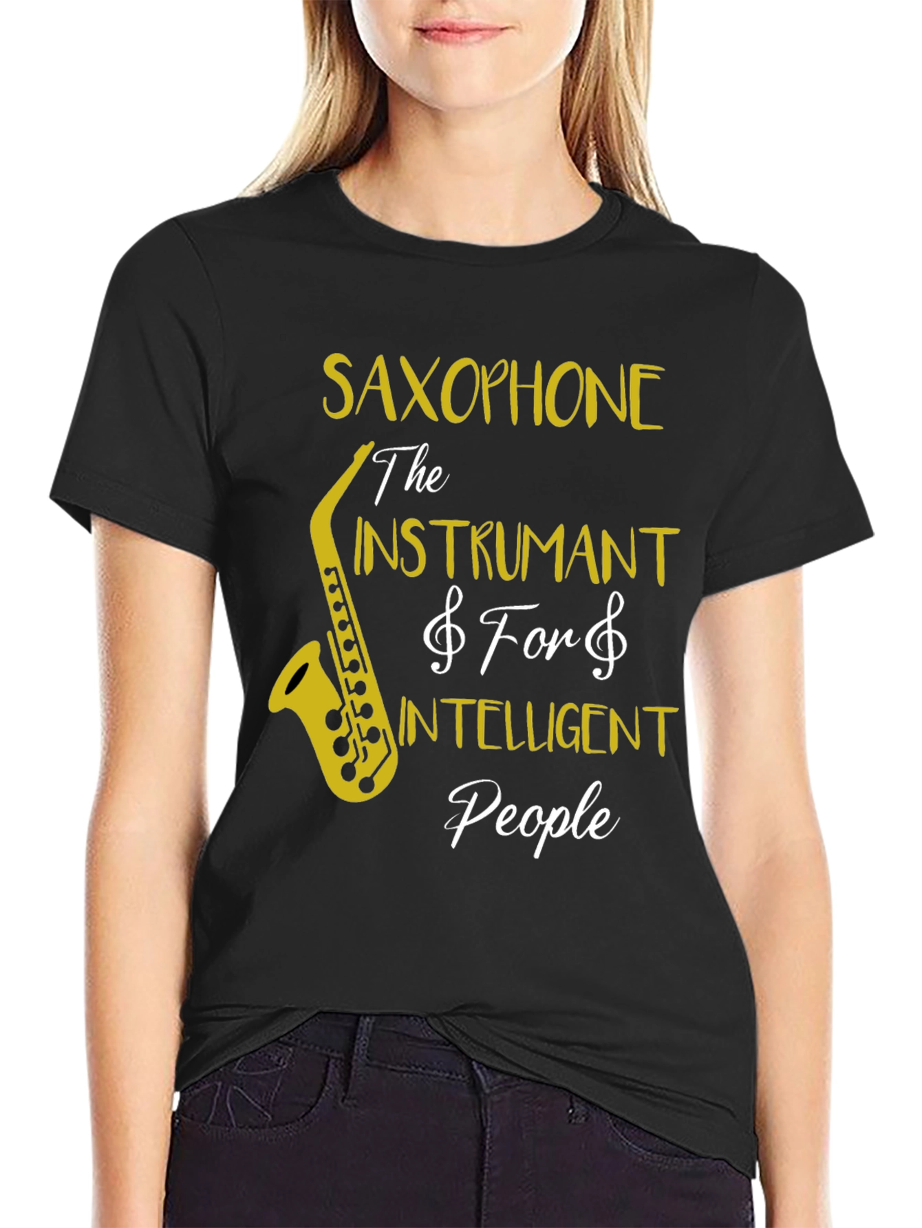 Saxophone Intelligent People T-Shirt - Music Lover Tee