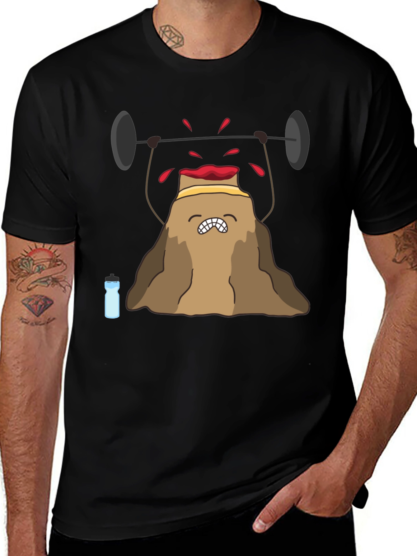 Funny Food Pun T-Shirt - Workout Hummus