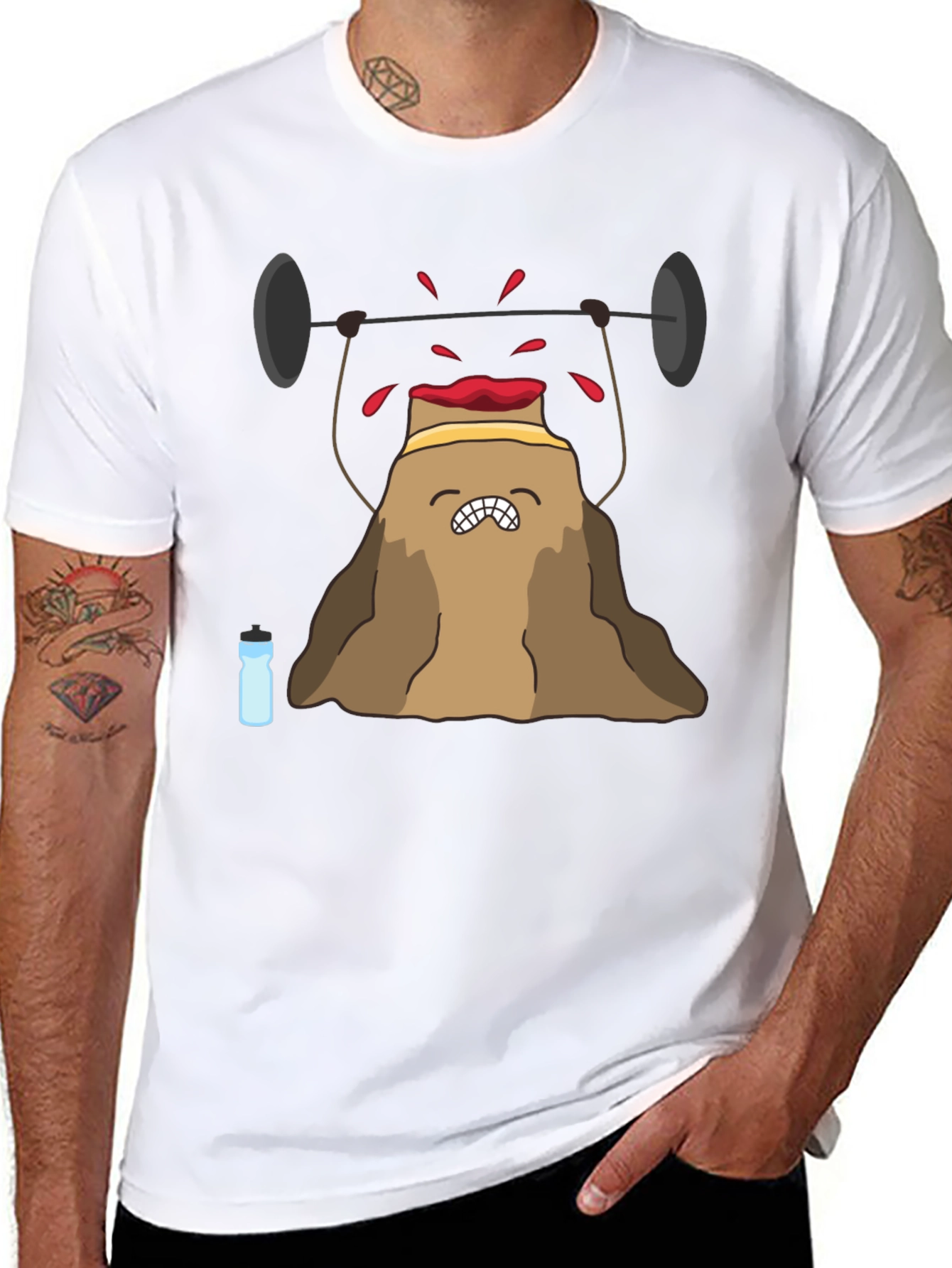 Funny Food Pun T-Shirt - Workout Hummus