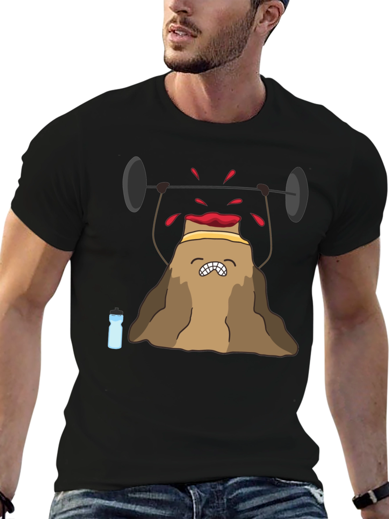 Funny Food Pun T-Shirt - Workout Hummus