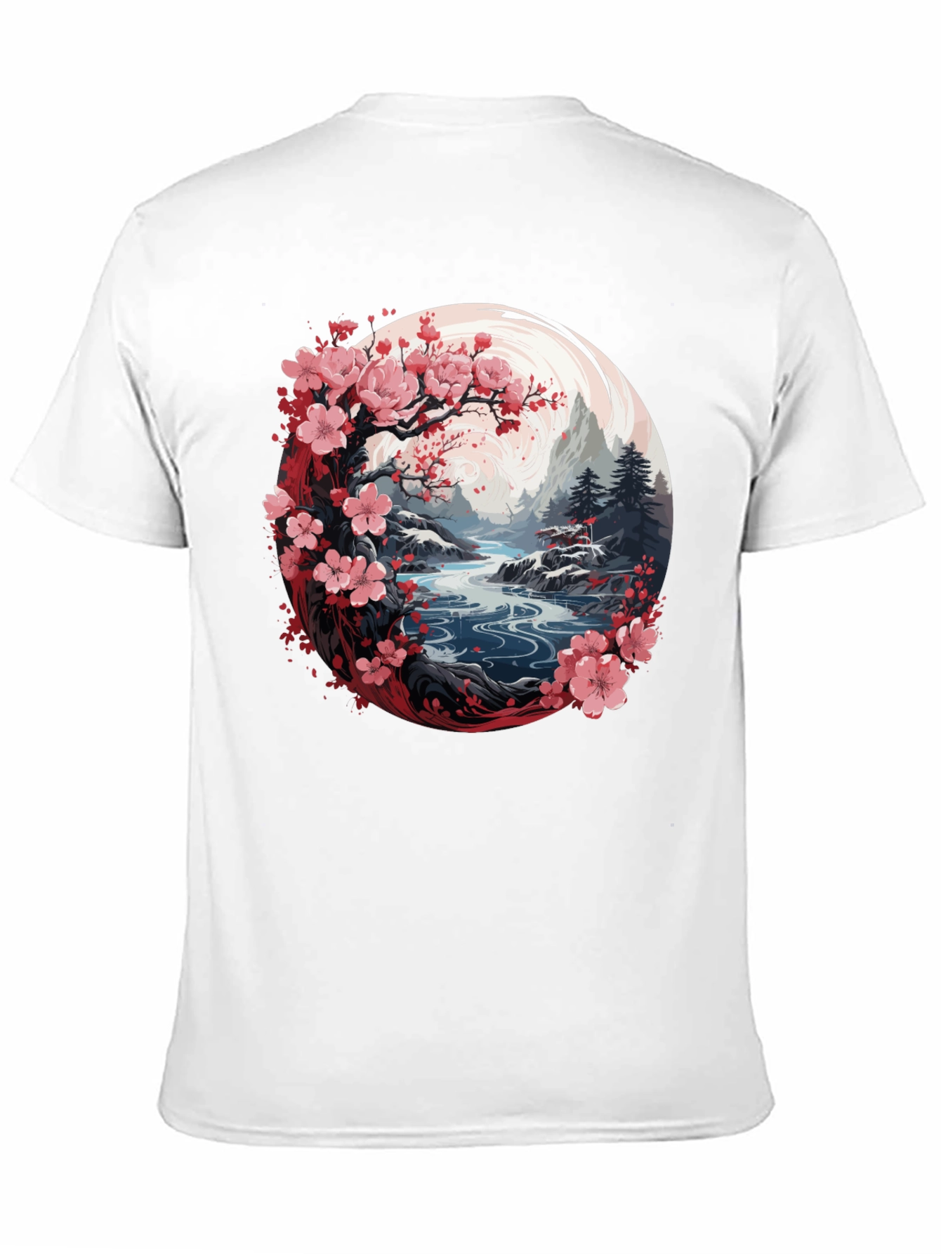 Cherry Blossom River Graphic Tee
