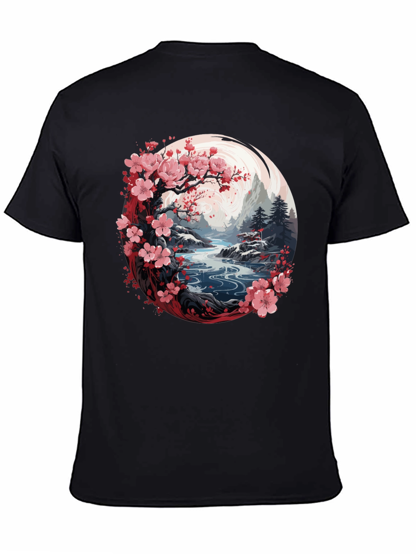 Cherry Blossom River Graphic Tee