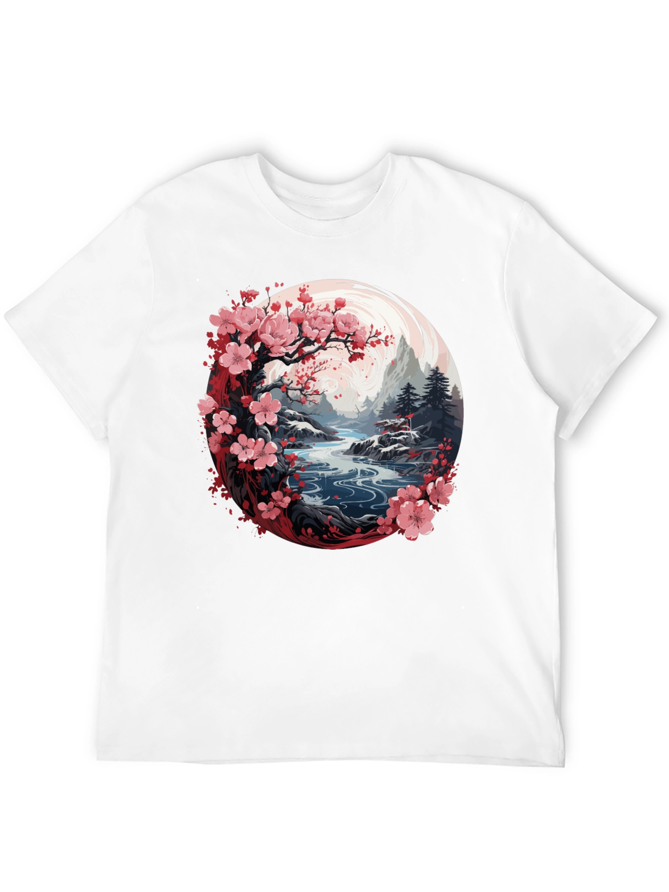 Cherry Blossom River Graphic Tee