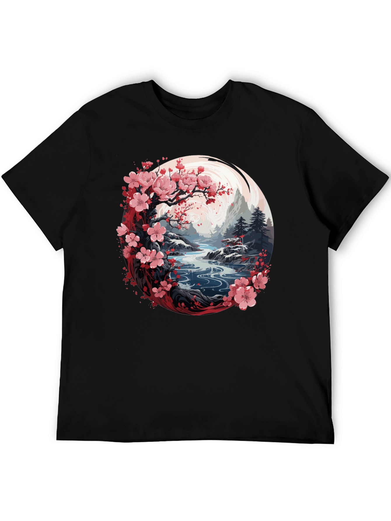 Cherry Blossom River Graphic Tee