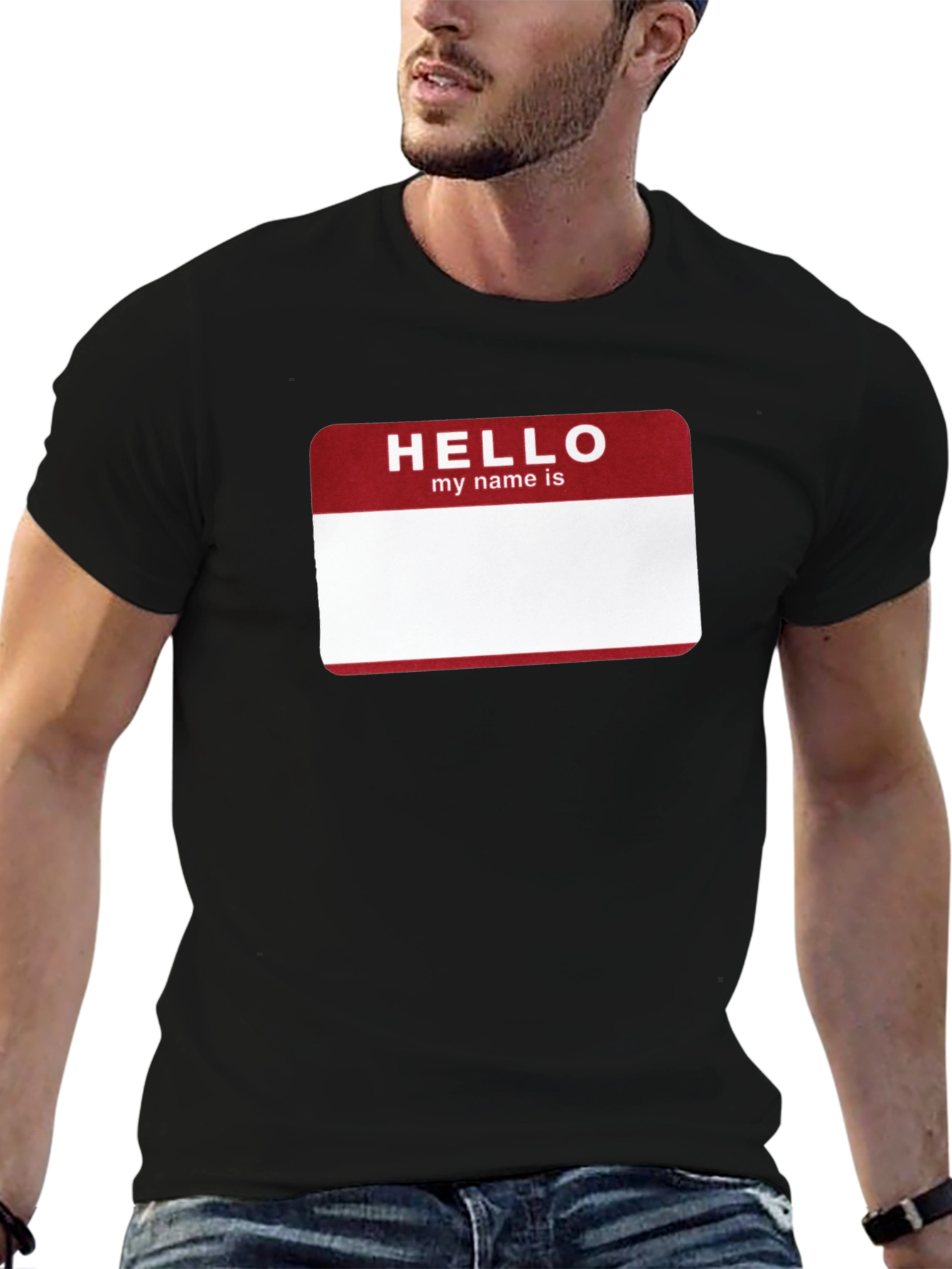 Hello My Name Is Graphic T-Shirt - Black
