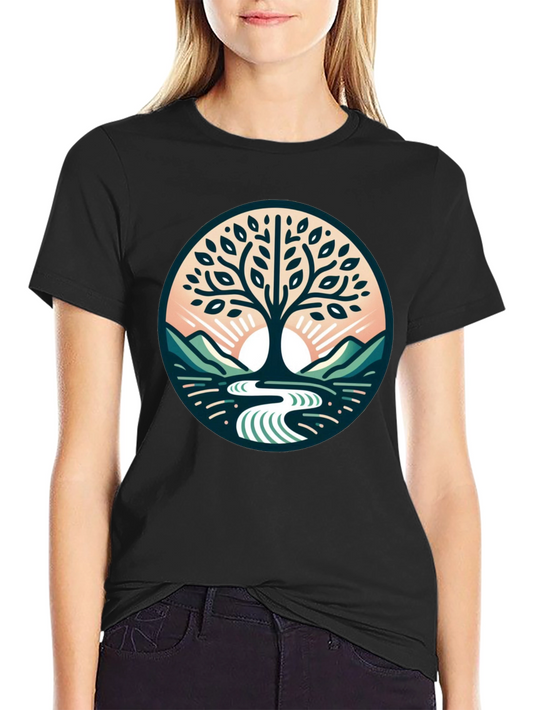 Nature Tree of Life Graphic Black Tee