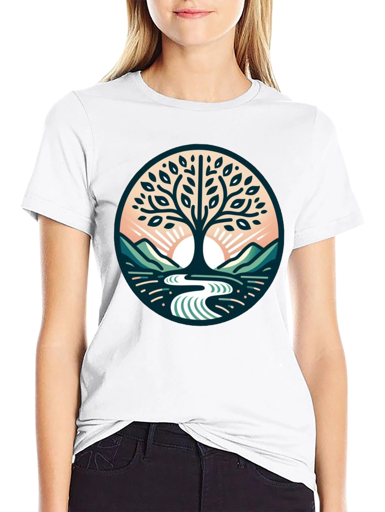 Nature Tree of Life Graphic Black Tee