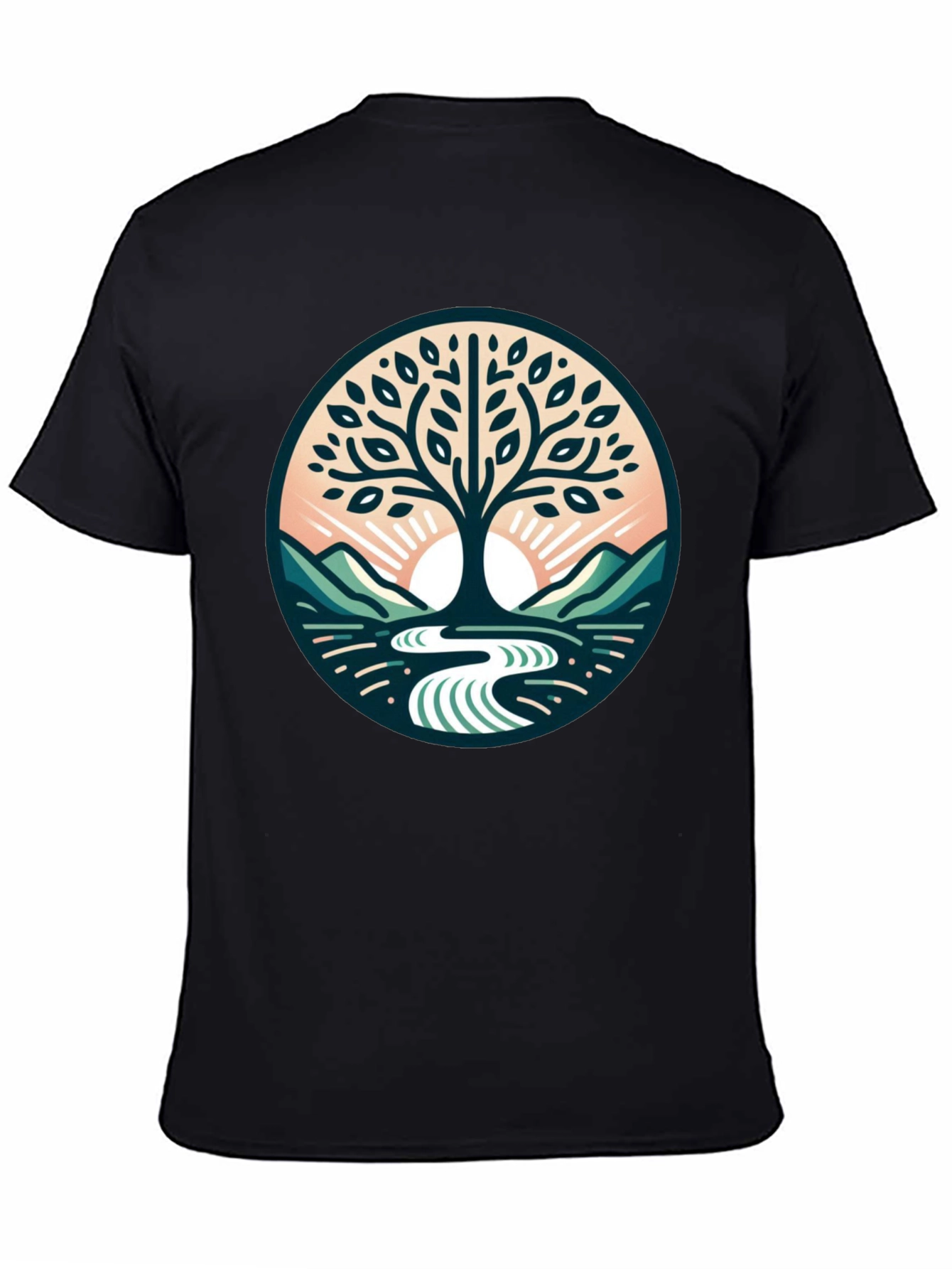 Nature Tree of Life Graphic Black Tee