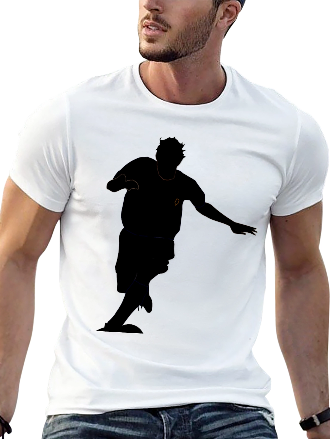 Mens Black Graphic Print T-Shirt