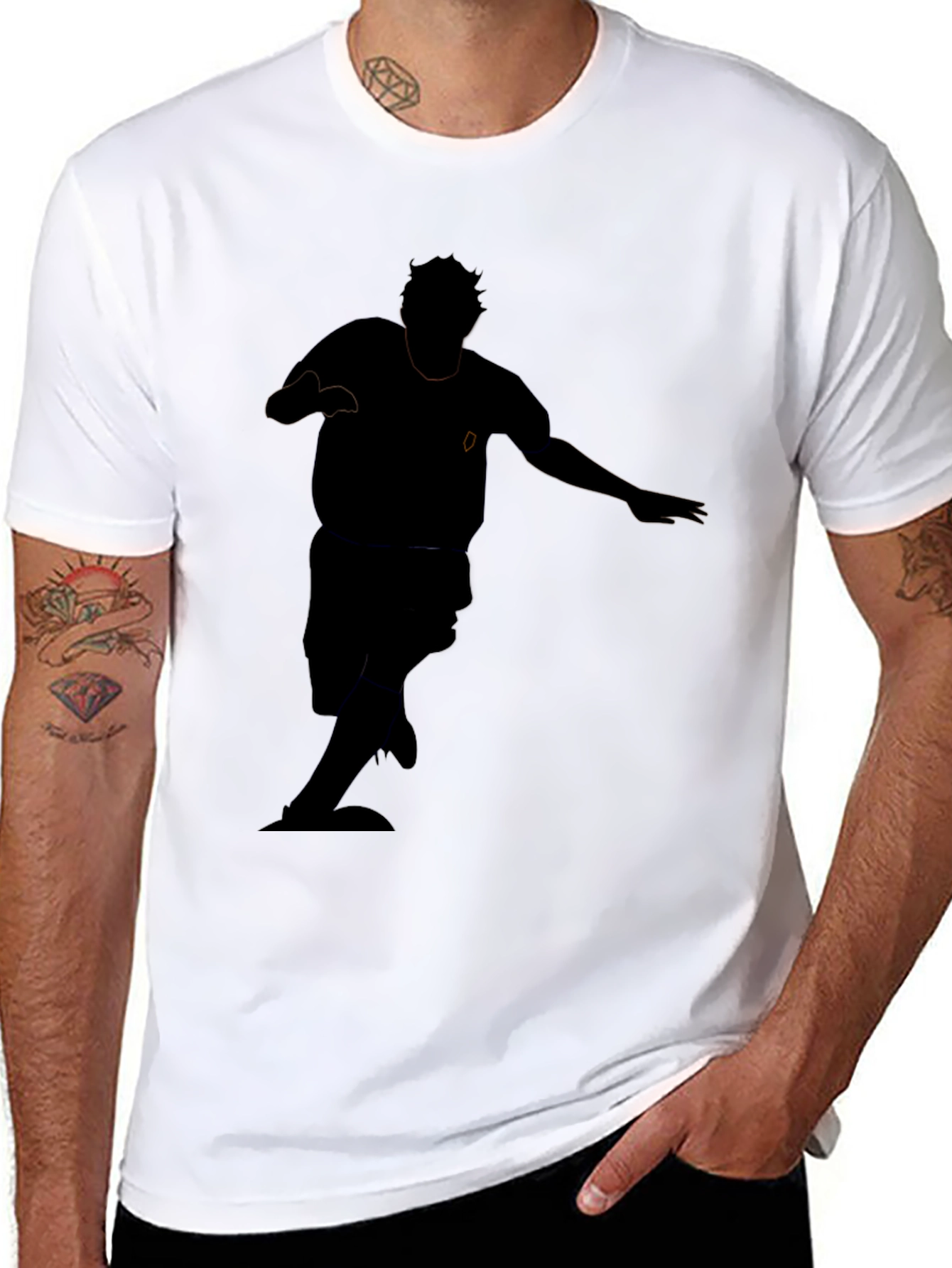Mens Black Graphic Print T-Shirt