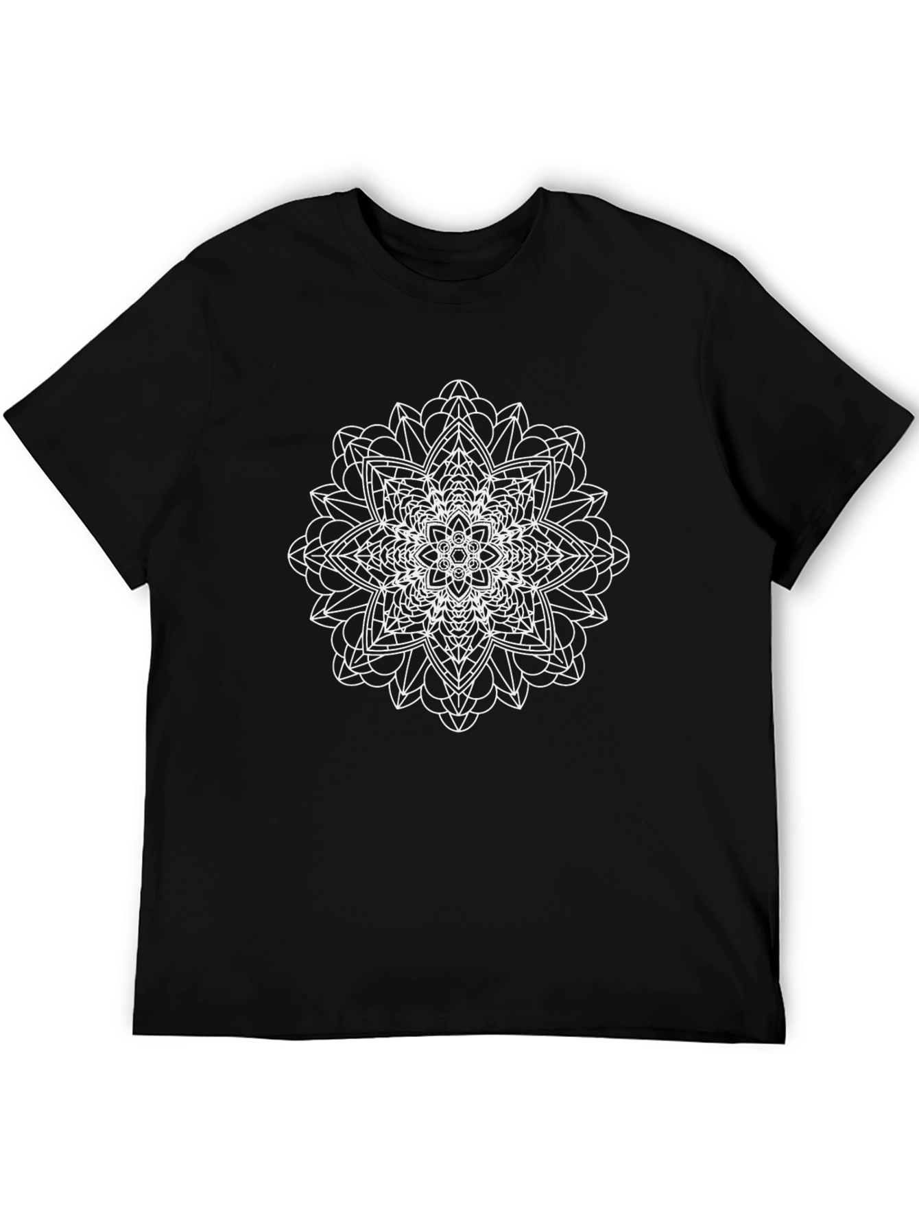 Mandala Design Black T-Shirt