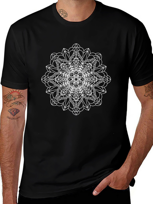 Mandala Design Black T-Shirt