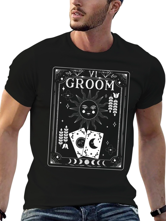 Groom Tarot Card T-Shirt Mystical Wedding Tee