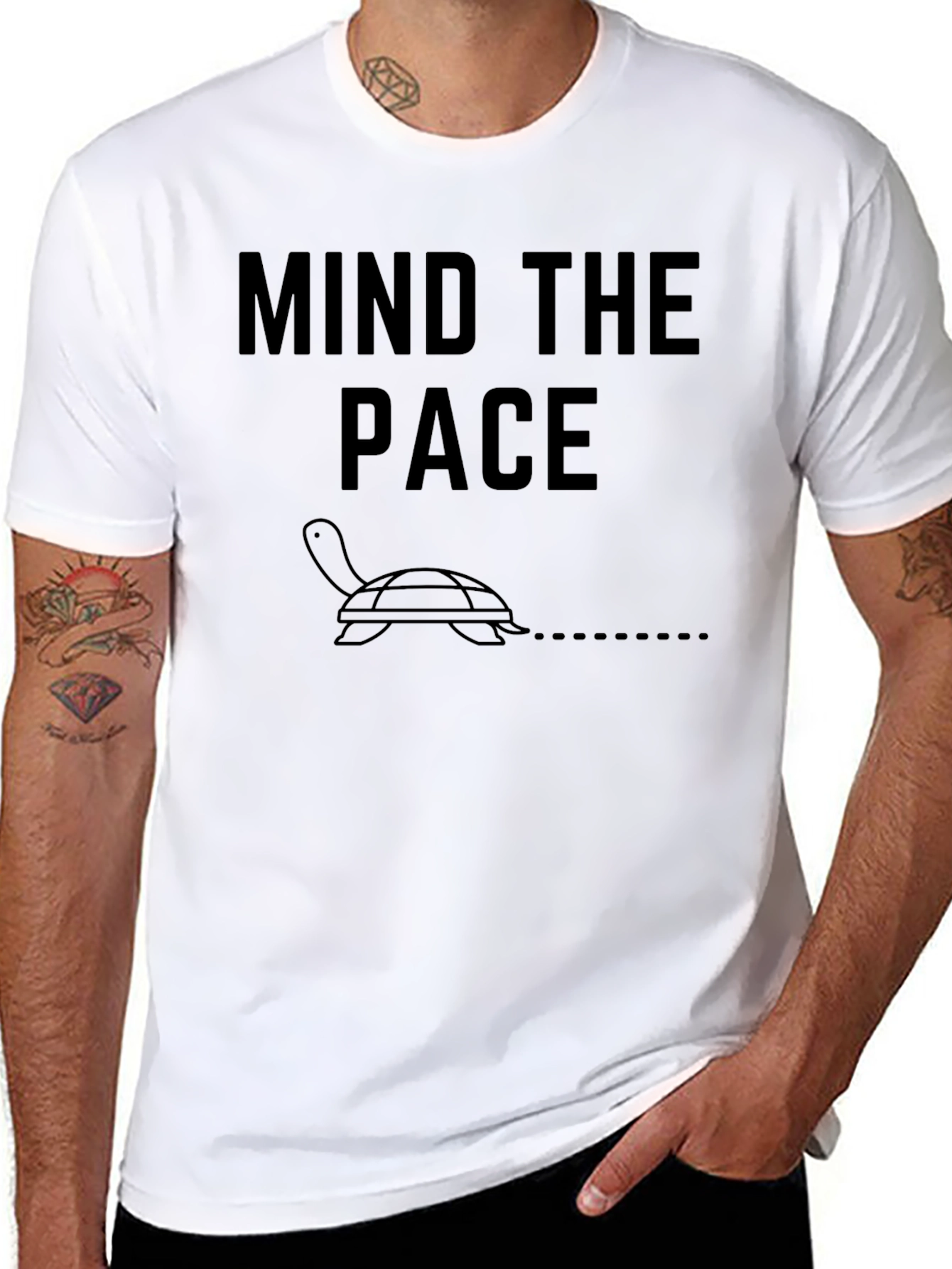 Mind The Pace Turtle Graphic T-Shirt