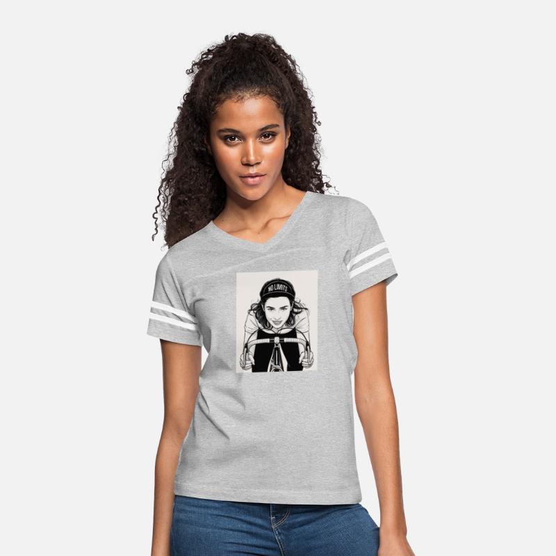 No Limits Racing Bike Girl - Retro Woman Bicycle