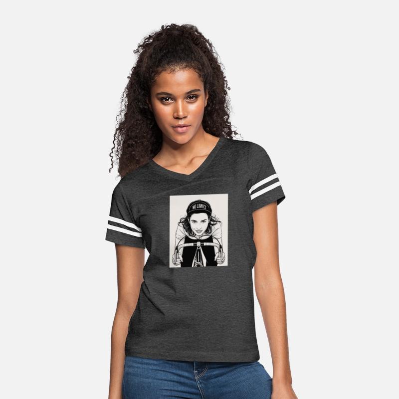 No Limits Racing Bike Girl - Retro Woman Bicycle
