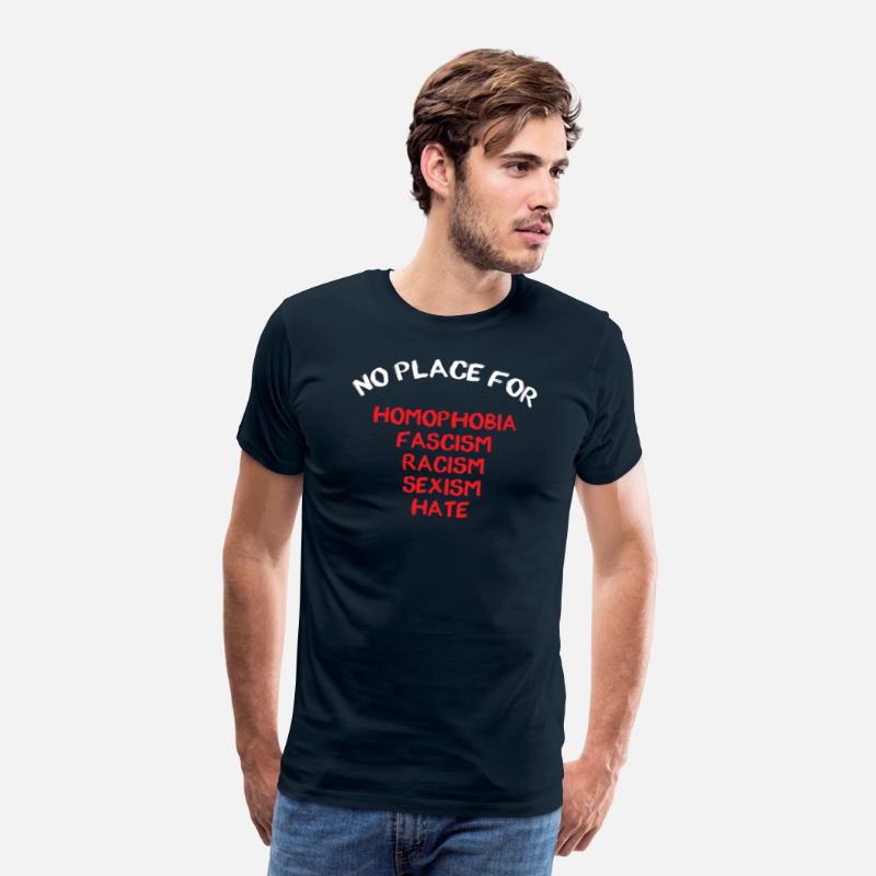 NO PLACE FOR HOMOPHOBIA FASCISM RACISM SEXISM HATE