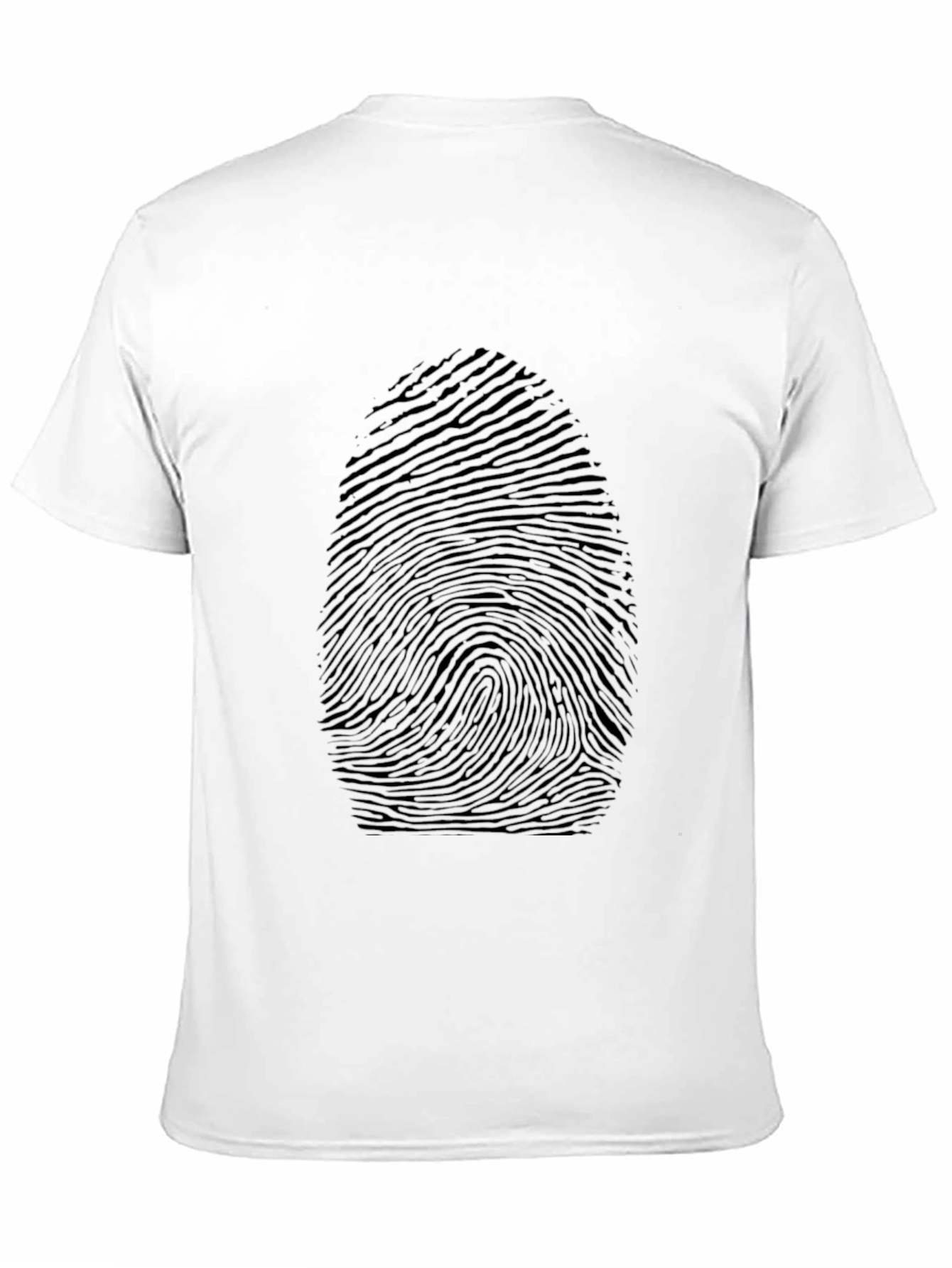 Fingerprint Graphic Print Black T-Shirt