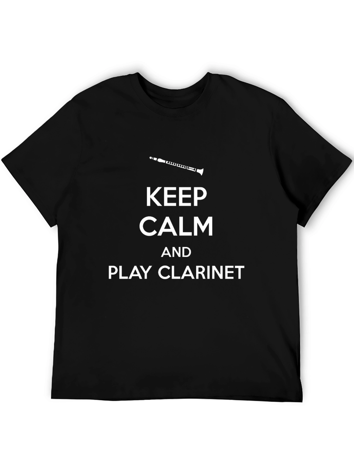 Keep Calm and Play Clarinet Black T-Shirt
