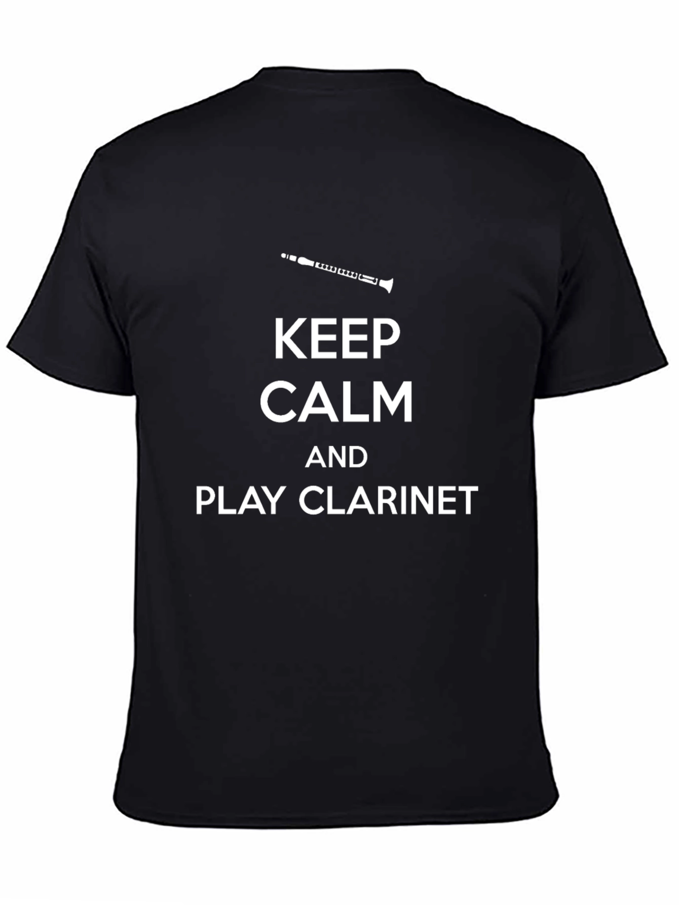 Keep Calm and Play Clarinet Black T-Shirt