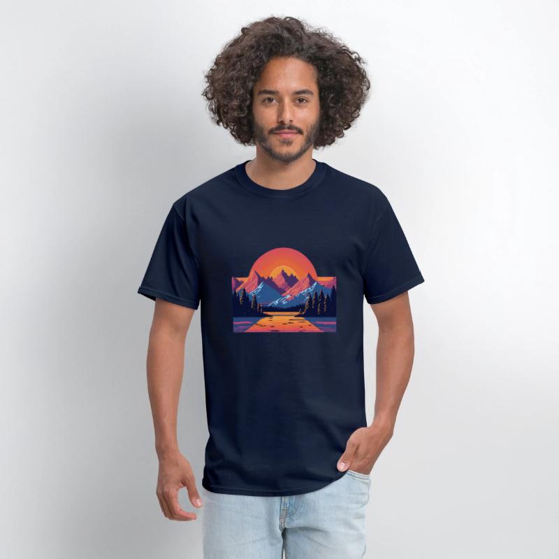 Nostalgic mountains landscape