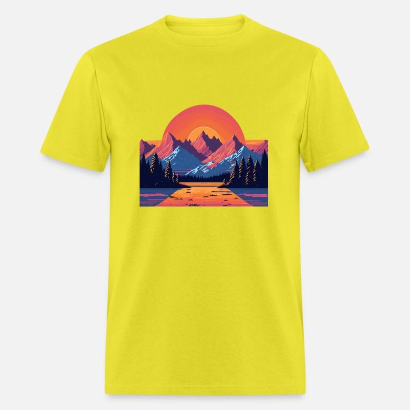 Nostalgic mountains landscape