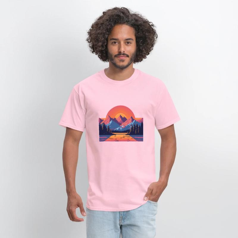 Nostalgic mountains landscape
