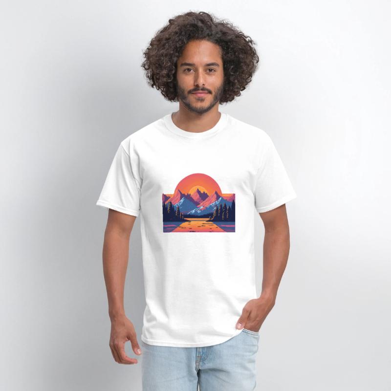 Nostalgic mountains landscape