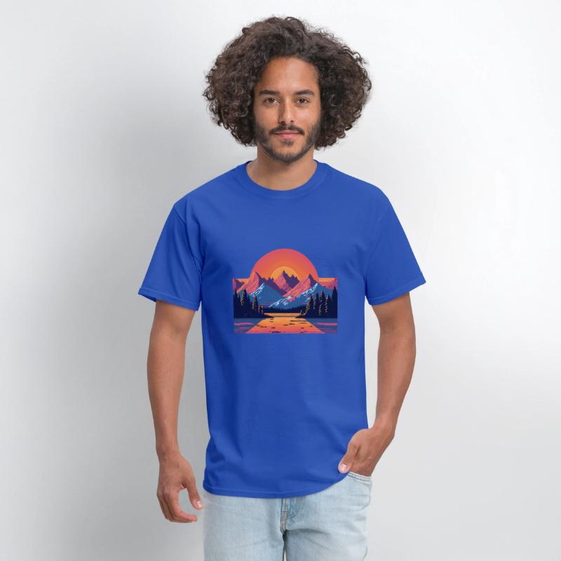 Nostalgic mountains landscape