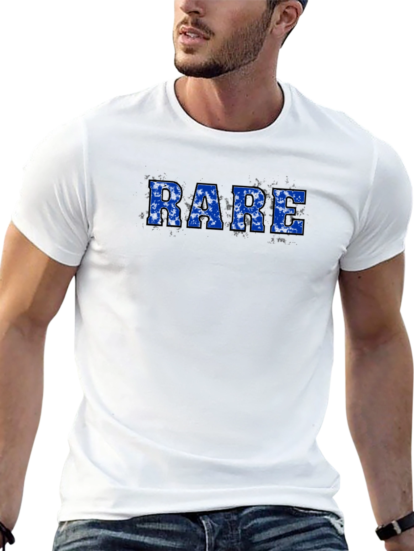 RARE Graphic Print Mens Black T-Shirt