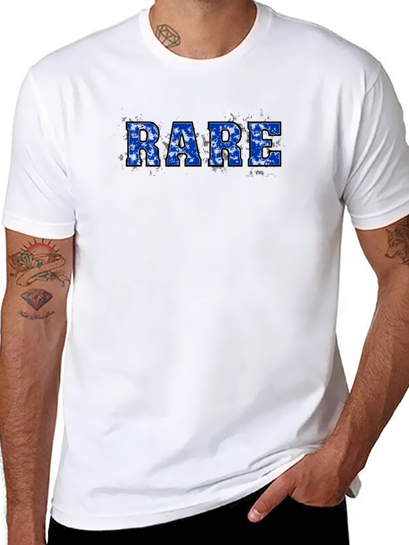 RARE Graphic Print Mens Black T-Shirt
