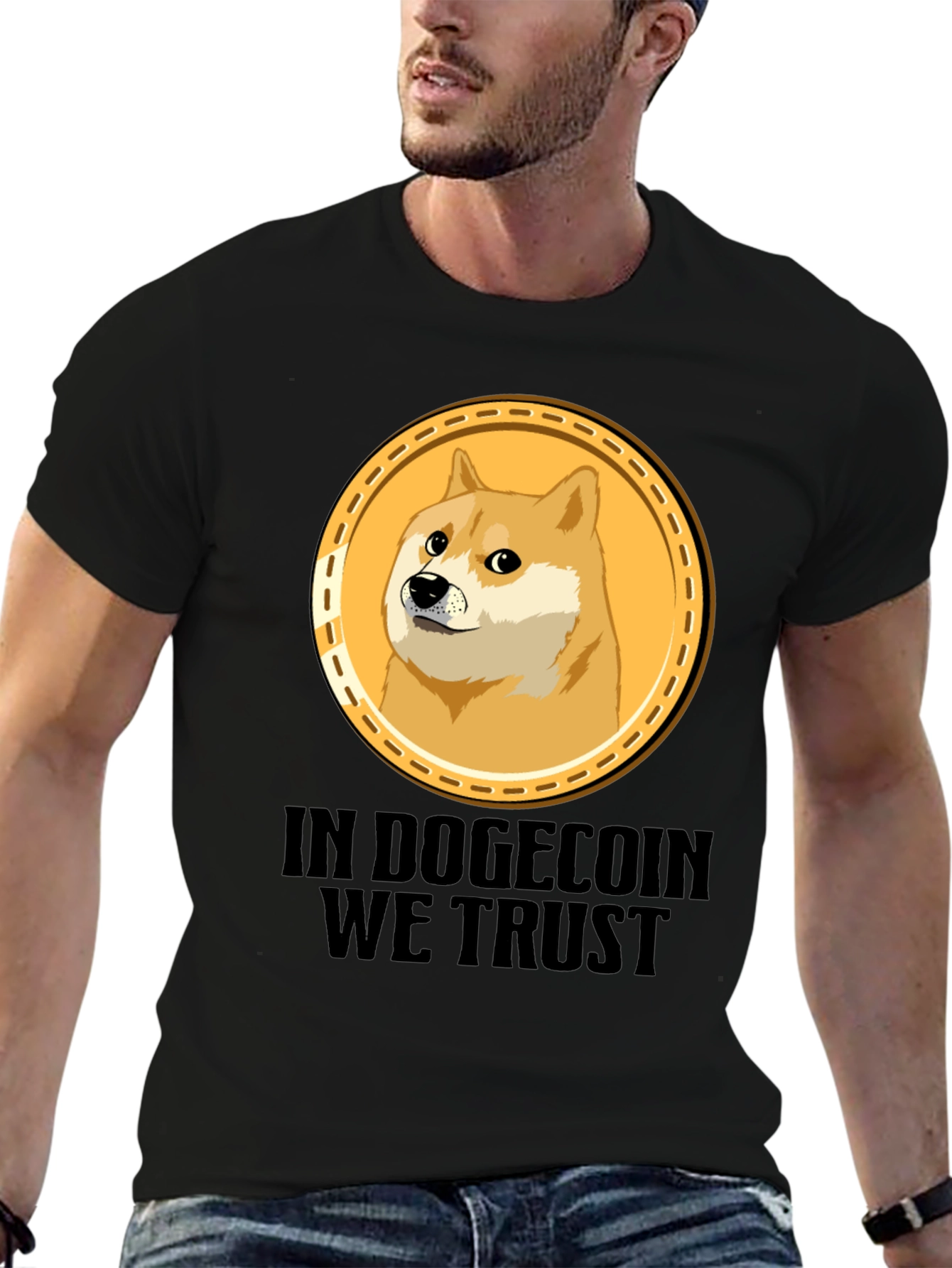 In Dogecoin We Trust Black T-Shirt