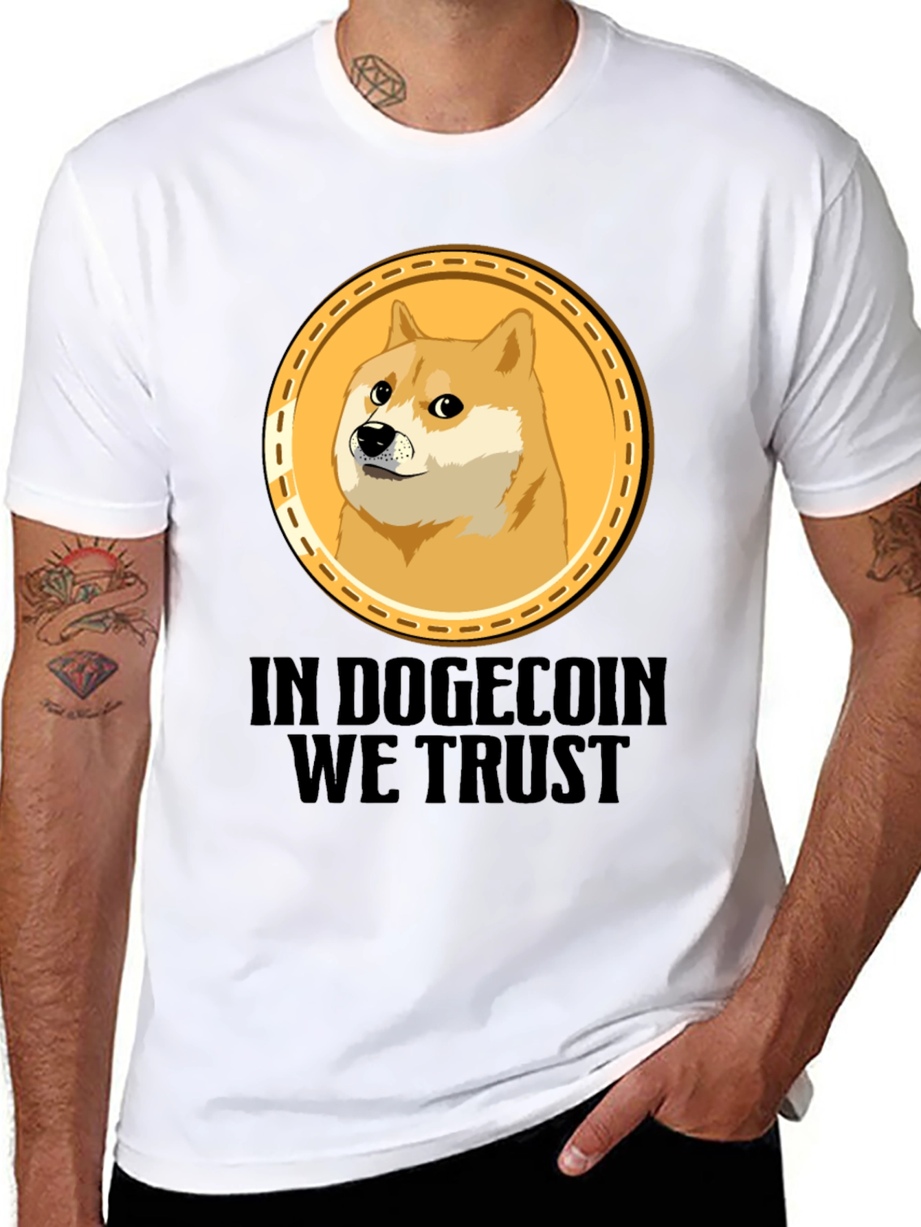 In Dogecoin We Trust Black T-Shirt
