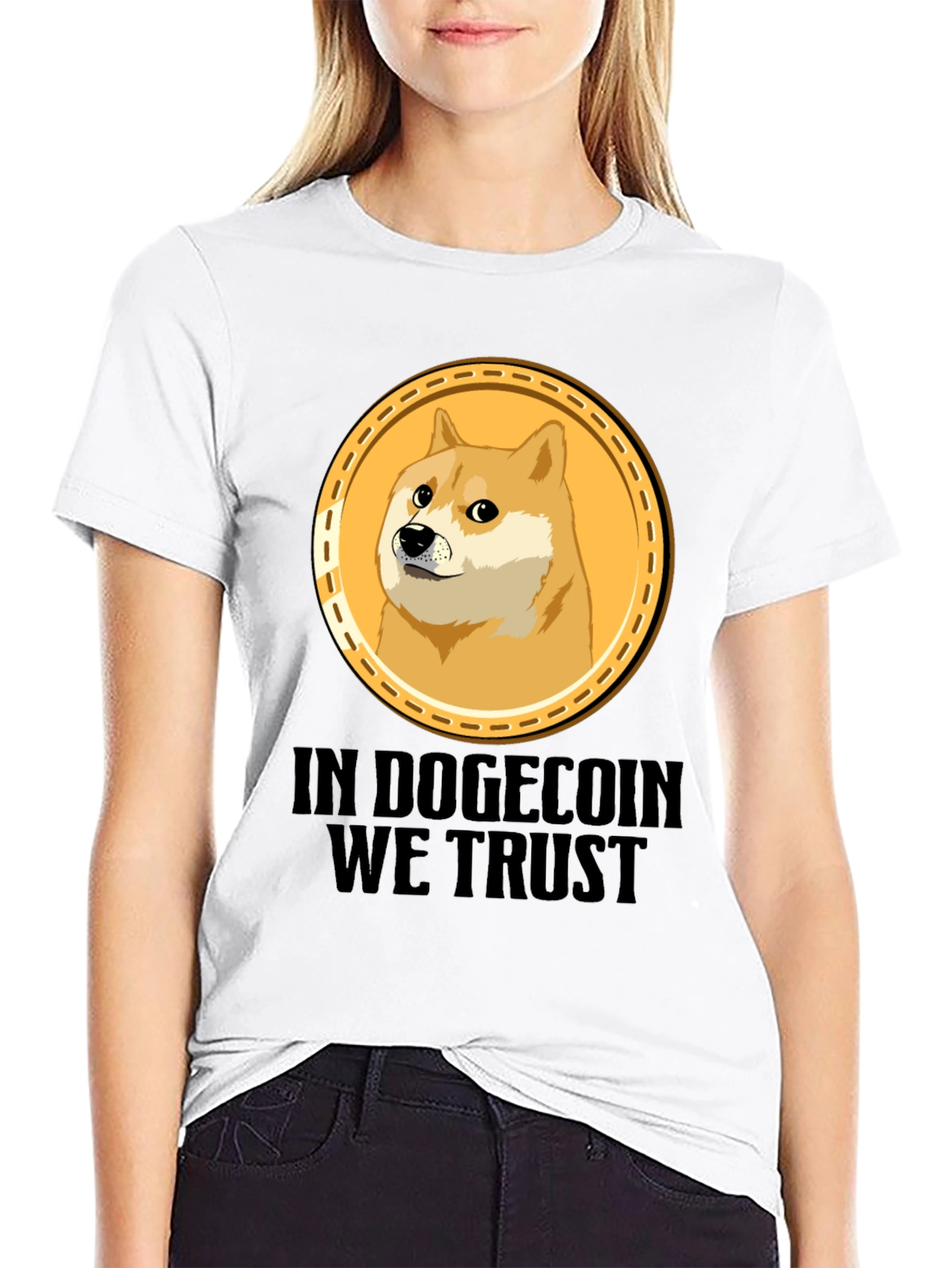 In Dogecoin We Trust Black T-Shirt