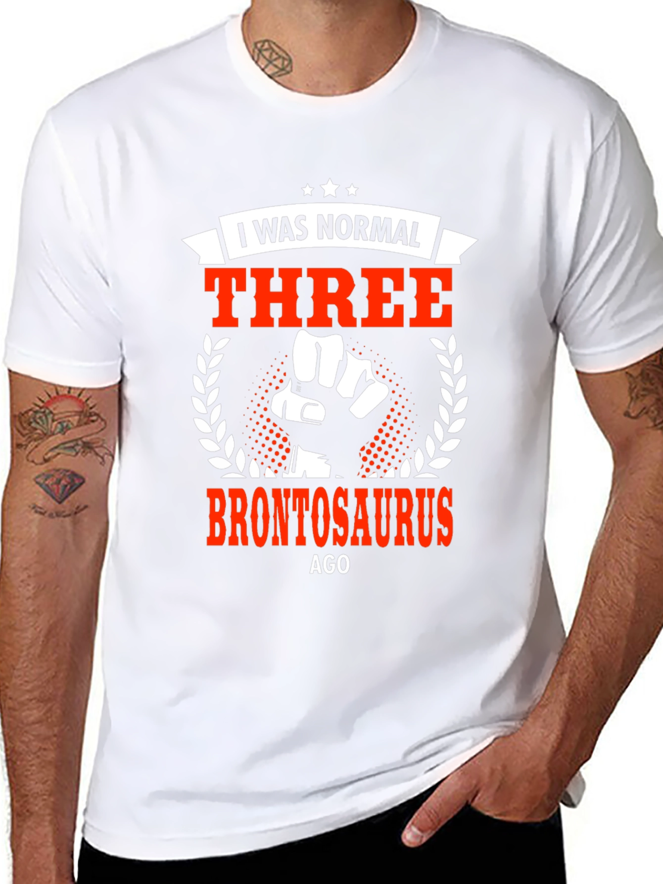 I Was Normal Three Brontosaurus Ago Graphic Tee