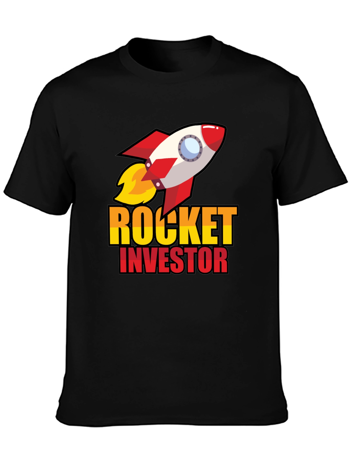 Rocket Investor T-Shirt - Black Graphic Tee